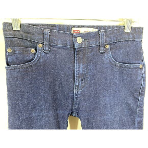 Levi's 510 Super Skinny Jeans Dark Blue Stretch Denim Boys (27x29) Size 14 - Picture 7 of 8